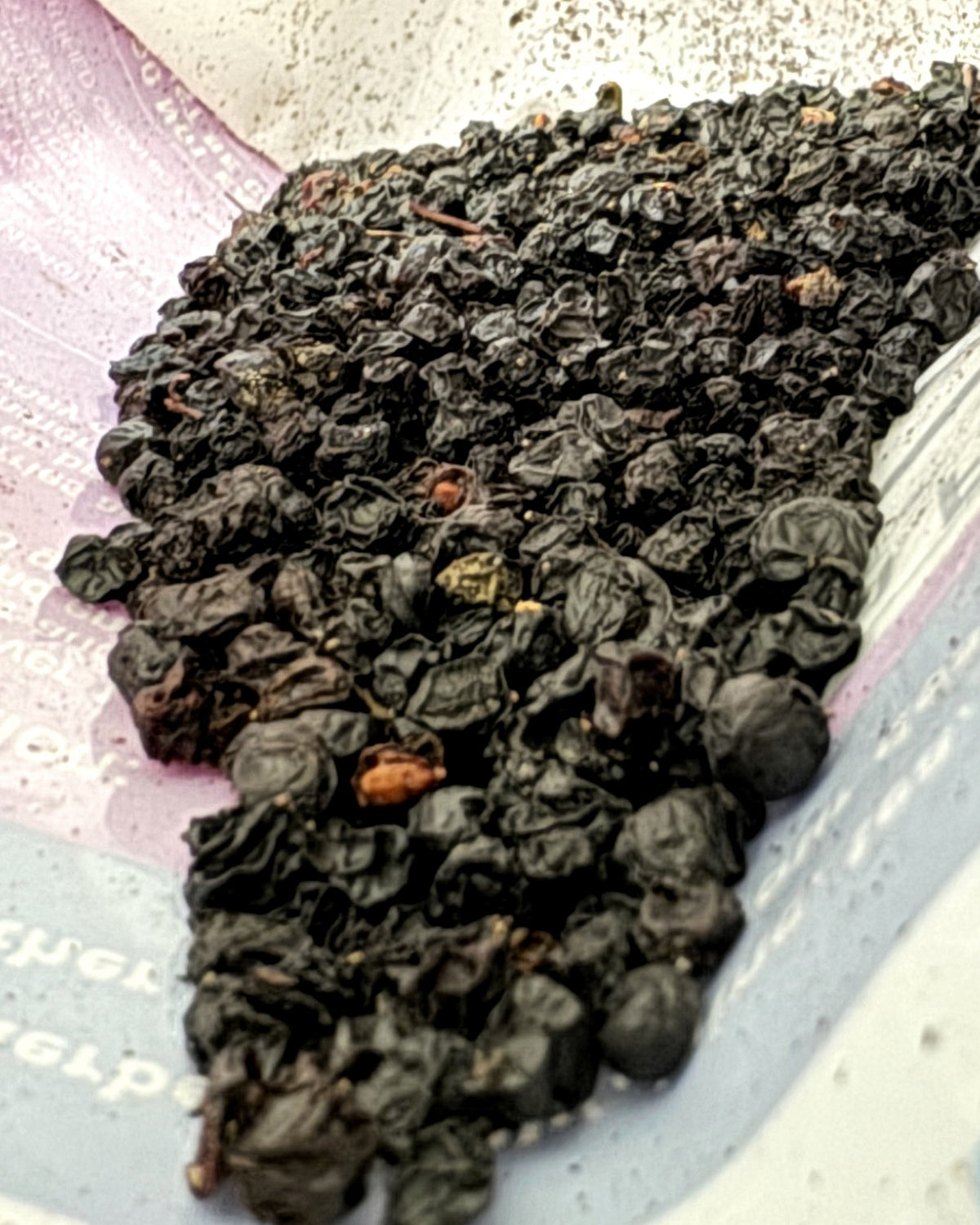 Dried elderberries used to make Essie’s Apothecary elderberry syrup