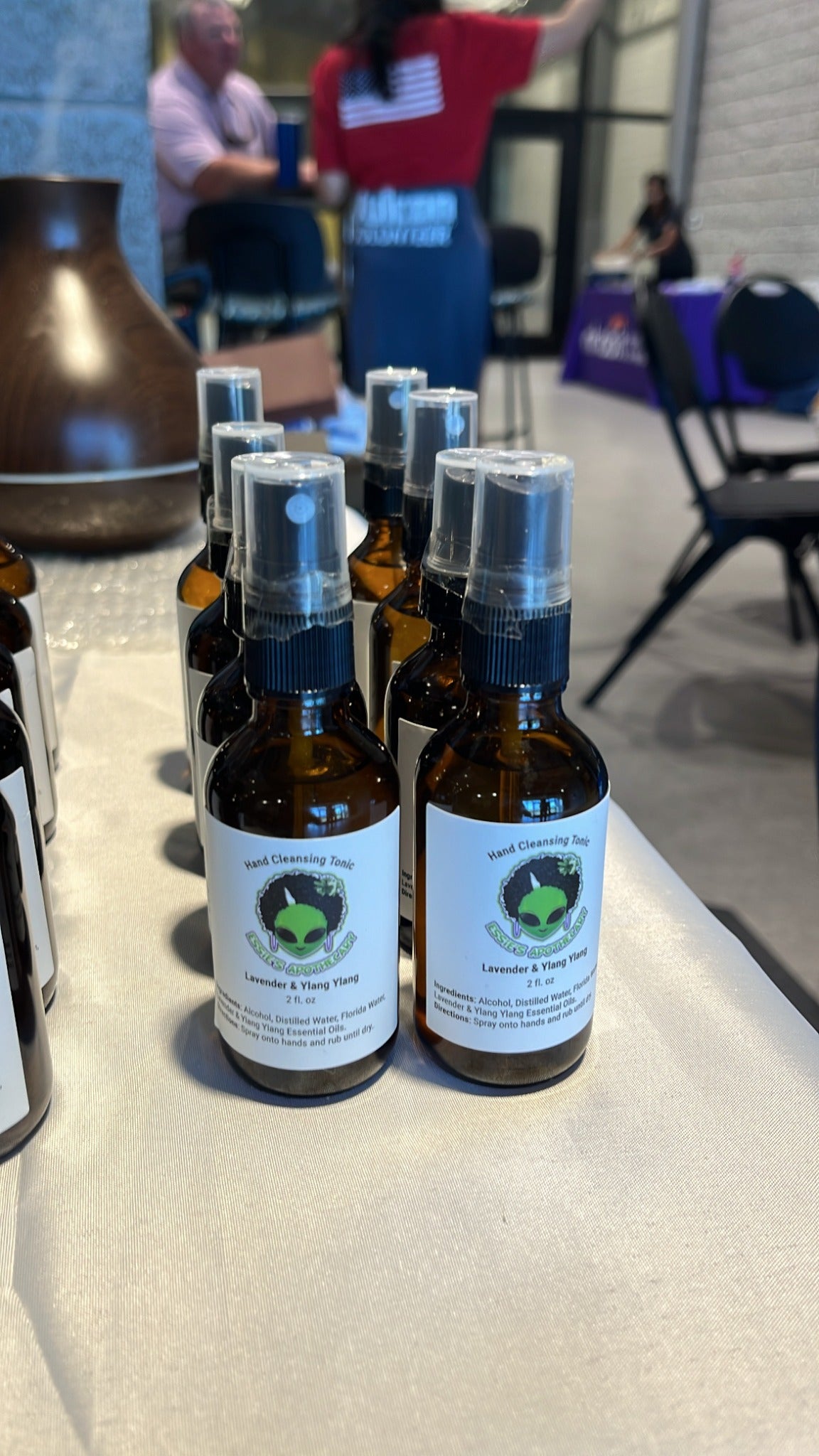 Lavender and Ylang Ylang Hand Cleansing Tonic bottles