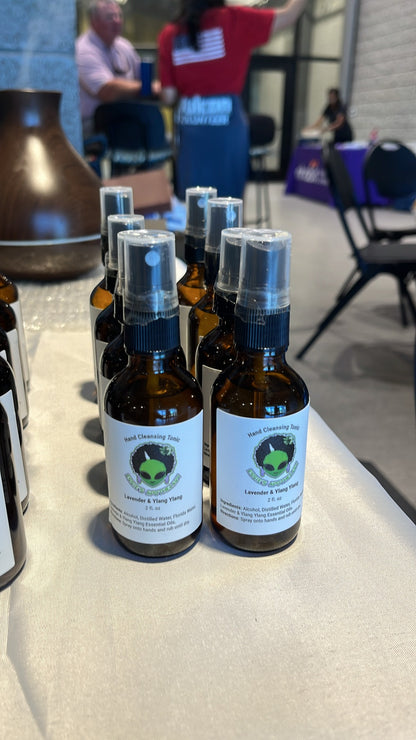 Lavender and Ylang Ylang Hand Cleansing Tonic bottles