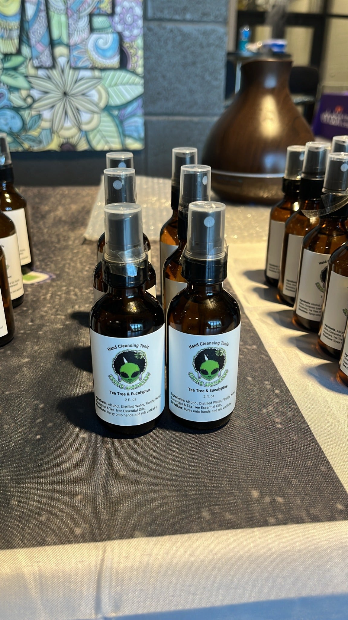 Tea Tree and Eucalyptus Hand Cleansing Tonic bottles